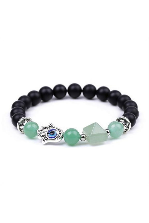 Healing Crystal Evil Eye Bracelet Chakra Stone Eye Bracelet Adjustable Lucky Protection Healing Crystal Jewelry