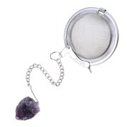 Healing Crystal Pendant Loose Tea Steepers Tea Infusers Tea Strainers for Couple Gift Stainless Steel Fine Mesh