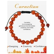 DONGGUANG Healing Crystal Stone Bracelets for Women Men Semi-Precious Gemstone Bracelets 8mm Round Beads Stretch Beaded Bracelet Jewelry LDG