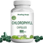 Healing Drops Chlorophyll Capsules 800mg   Sodium Copper Chlorophyllin   Vegan, Non-GMO