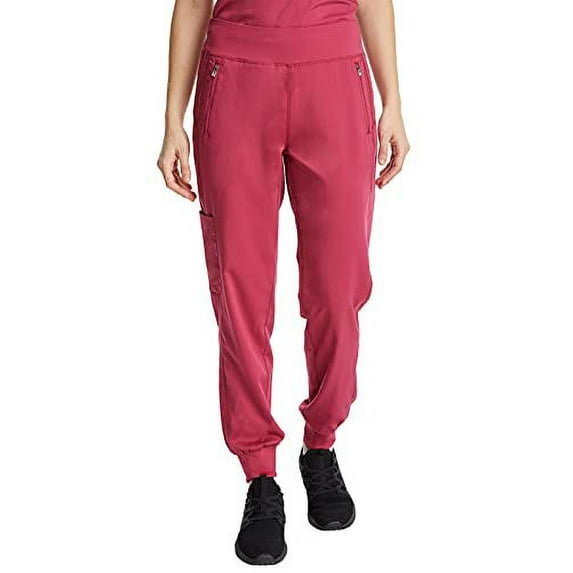 Healing Hands Jogger scrubs Pant Six Pocket Tara 9233 Purple Label Merlot XS - XS,MERLO