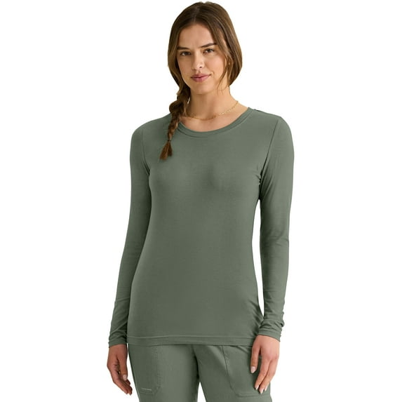 Healing Hands Women's Underscrub Soft Knit Melissa Longsleeve Scrub Tee with Breathable & Easy Care Fabric 5047
