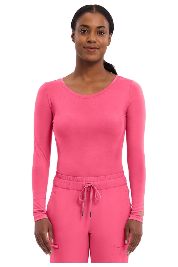 Women's Underscrub Soft Knit Melissa Longsleeve Scrub Tee with Breathable & Easy Care Fabric 5047