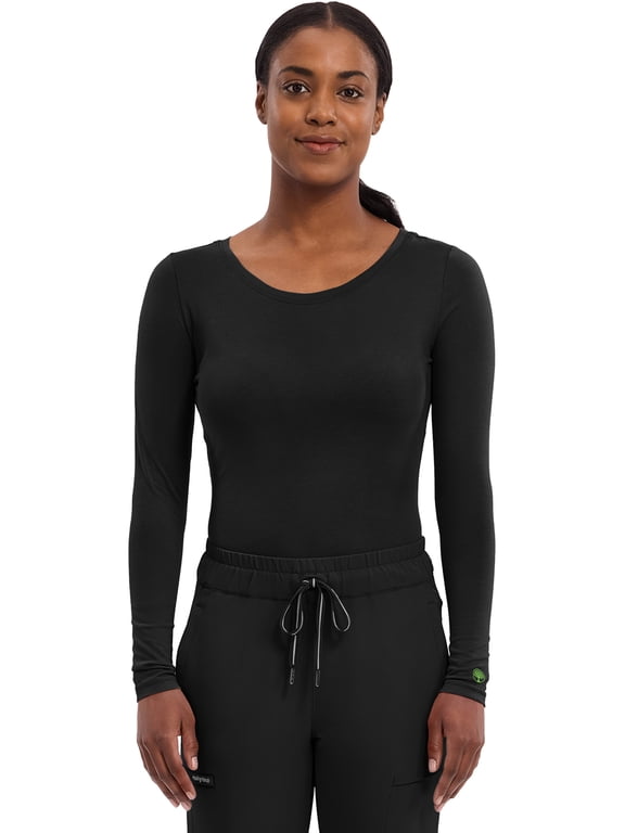 Women's Underscrub Soft Knit Melissa Longsleeve Scrub Tee with Breathable & Easy Care Fabric 5047