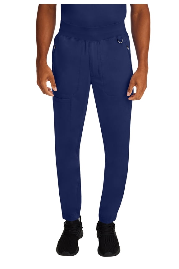 Men's Scrub Jogger Pants Dante with 4 Pockets, 2-Way Stretch, and Durable Fabric 9301, Navy,MT