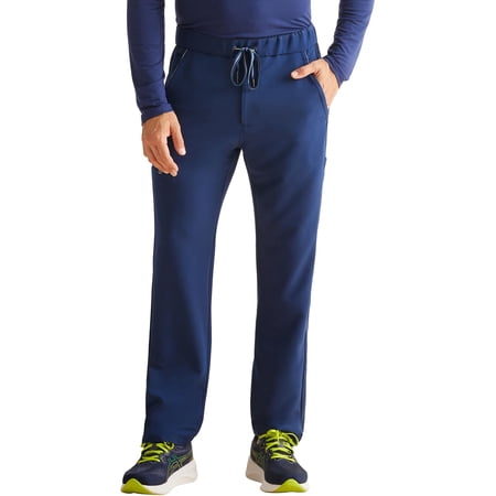 Healing Hands Men's Scrub Pant Nash Pant with 6 Pockets, Moisture Wicking, 360° Stretch & Recycled Poly HH101, S, Navy