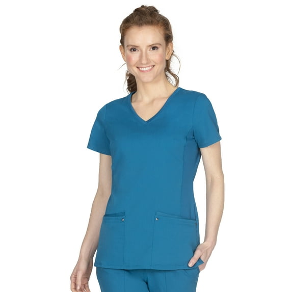 Healing Hands Purple Label 2245 Scrub Tops for Women 2 Pocket V-Neck Juliet Rteal L