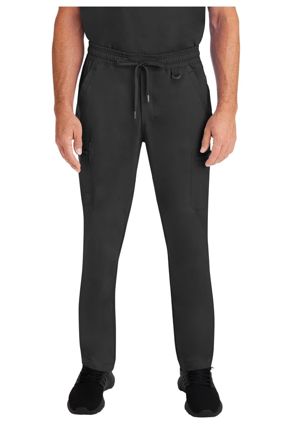 Scrub Pants for men Daniel Utility Bottoms with 6 Pockets, 2-Way Stretch and Durable Fabric Plus Size 9300, Black ,2XL