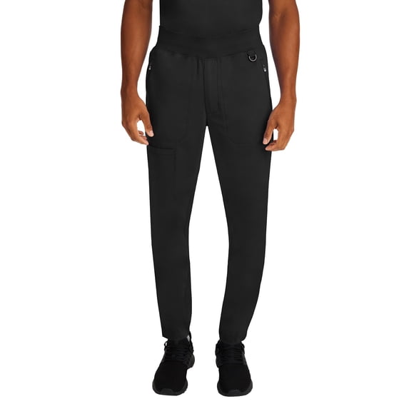 Healing Hands Purple Label Dante Men's Scrub Jogger Pants with 4 Pockets Black XS