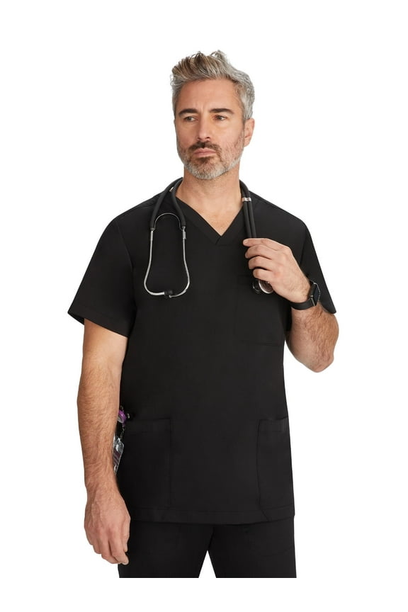 Purple Label - Men's Jake Top 's Three Pocket V-Neck Scrub Top