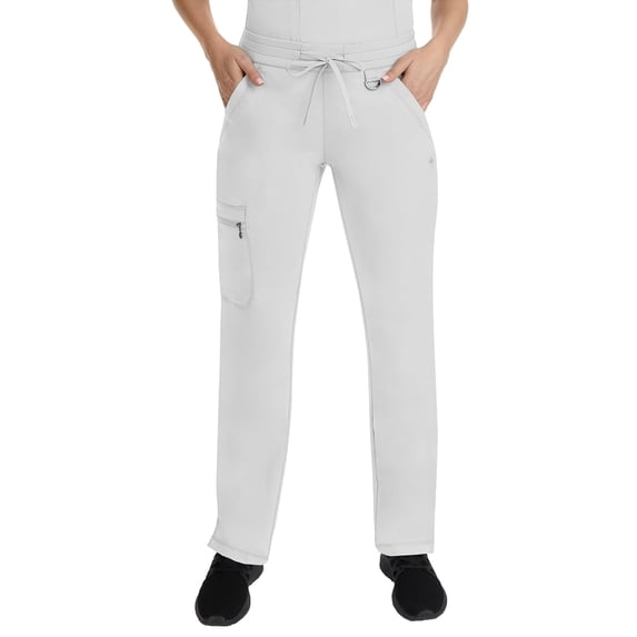 Healing Hands Purple Label Scrub Pants for Women Drawstring with 6 Pockets White L