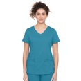 thumbnail image 1 of Healing Hands Purple Label Women's Juliet Top - Two Pocket V-Neck Scrub Top - Large,Blue Daisy, 1 of 2