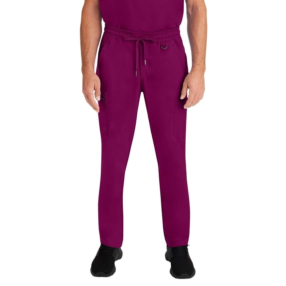 Healing Hands Purple Label Scrub Pants for Men with 6 Pockets Wine L