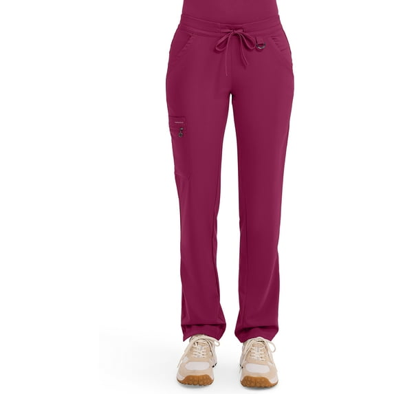 Healing Hands Scrub Pants for Women Tamara Pant with 6 Pockets, Reversible Drawstring, and 2-Way Stretch Fabric 9181, XL, Wine