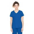 thumbnail image 1 of Healing Hands Scrubs for Women Mock Wrap Neck Top 2 Pocket Purple Label Women's Scrub Top 2172 Jordan Royal L, 1 of 6