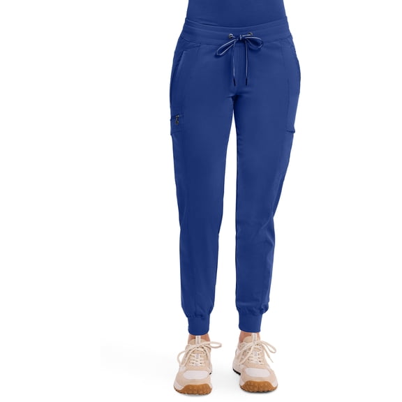 Healing Hands Women's Jogger Scrub Pant 7 Pockets Elastic Drawstring, with Moisture Wicking & 2-Way Stretch Technology Plus Size - 9244, 3XL, Galaxy Blue