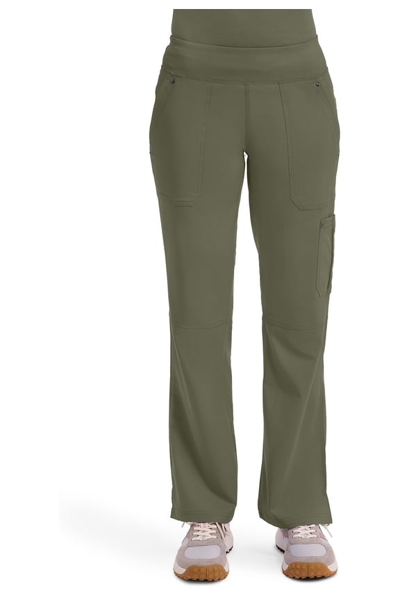 Women's Scrub Pant Tori Cargo Bottoms with 5 Pockets and 2-Way Stretch Fabric Plus Size 9133, 5XL, Olive