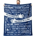 thumbnail image 1 of Healing Hug Blanket 60"x50", Inspirational Gifts for Men, Comfort Items Chemo Patients, After Surgery Recovery Gifts, Cancer Get Well Gifts for Men, Blue, 1 of 7
