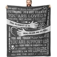 thumbnail image 1 of Healing Hug Blanket 60"x50", Inspirational Gifts for Men, Comfort Items Chemo Patients, After Surgery Recovery Gifts, Cancer Get Well Gifts for Men, Grey, 1 of 7
