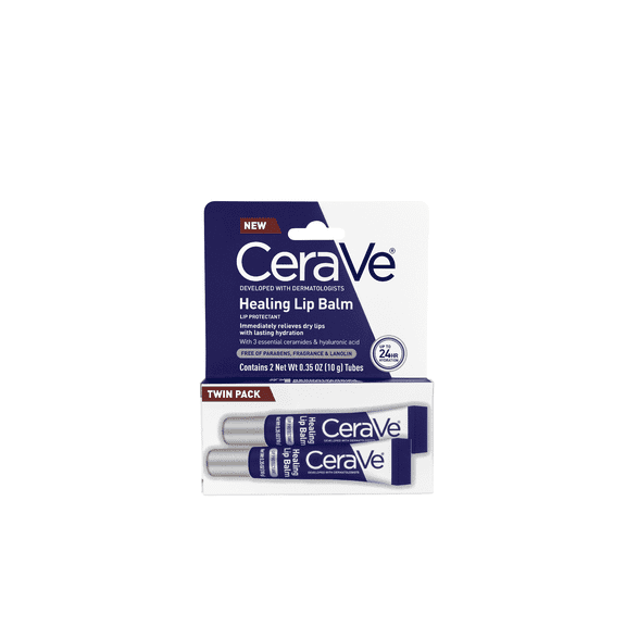 CeraVe Healing Lip Balm Lip Protectant Twin Pack 2 x 0.35 oz