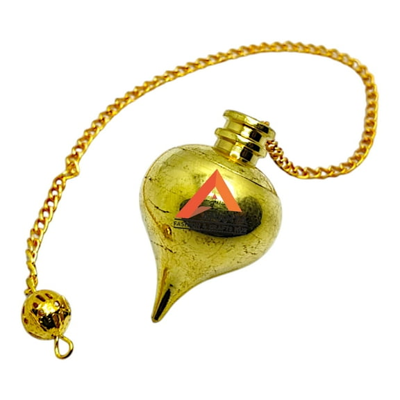 Healing Metal Pendulum for Divination Big Opanable Golden Metaphysical Reiki Pendulum