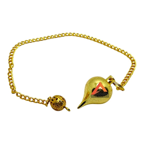 Healing Metal Pendulum for Divination Conical Golden Metaphysical Reiki Universal Pendulum