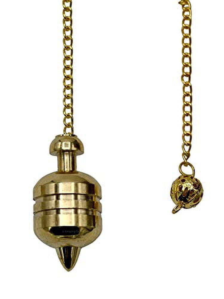 Healing Metal Pendulums for Divination, Gold 2 Ring Drum Steel Copper