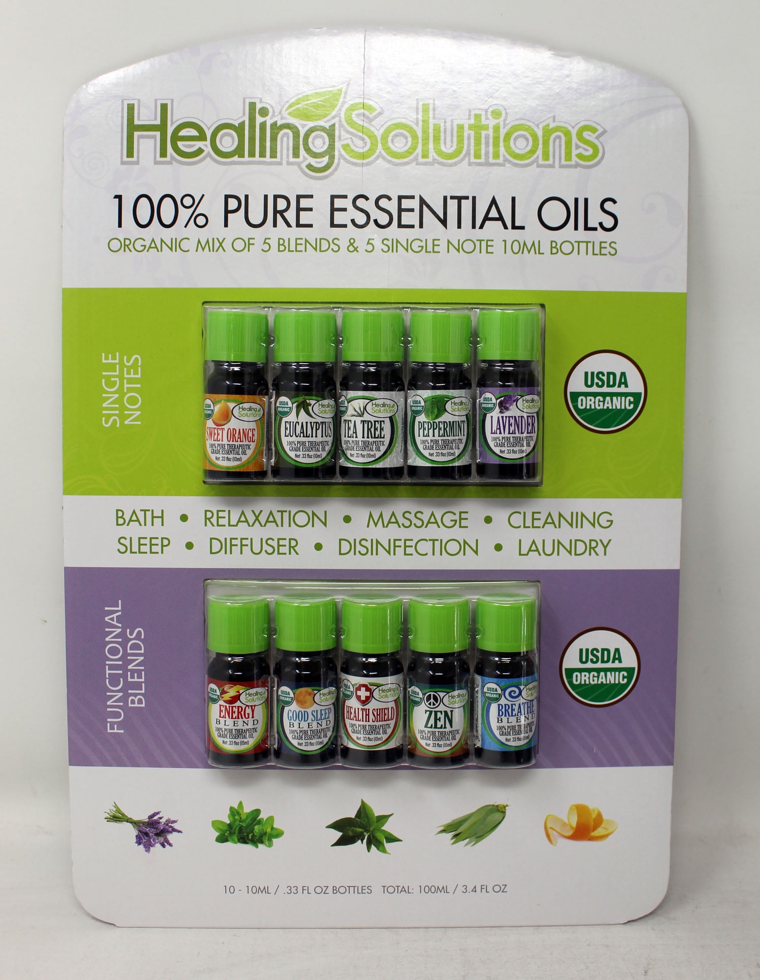 Healing Solutions 100 Pure Essential Blends & Single Note Oils 10
