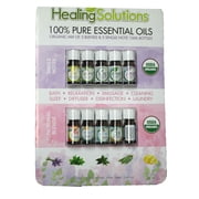 Healing Solutions 100% Pure Essential Oils 5 Blends & 5 Single Note 0.33 Oz Each