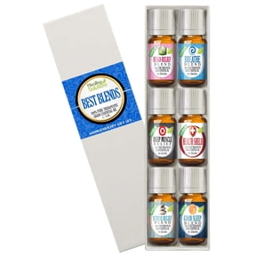Healing Solutions - Best Blends Essential Oils Set (6x10ml) Pure for Gift Diffusers, Home (Breathe, Sleep, Relief, Muscle Relief, Stress Relief, Health Shield)