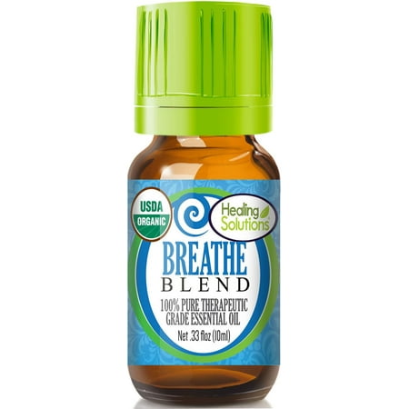 Organic Breathe Essential Oil (100% Pure - USDA Certified Organic) Best Therapeutic Grade Essential Oil - 10ml