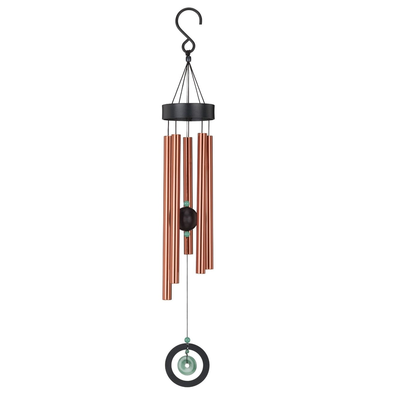 Regal Art & Gift 32" Jade and Bronze Healing Stone Wind Chime
