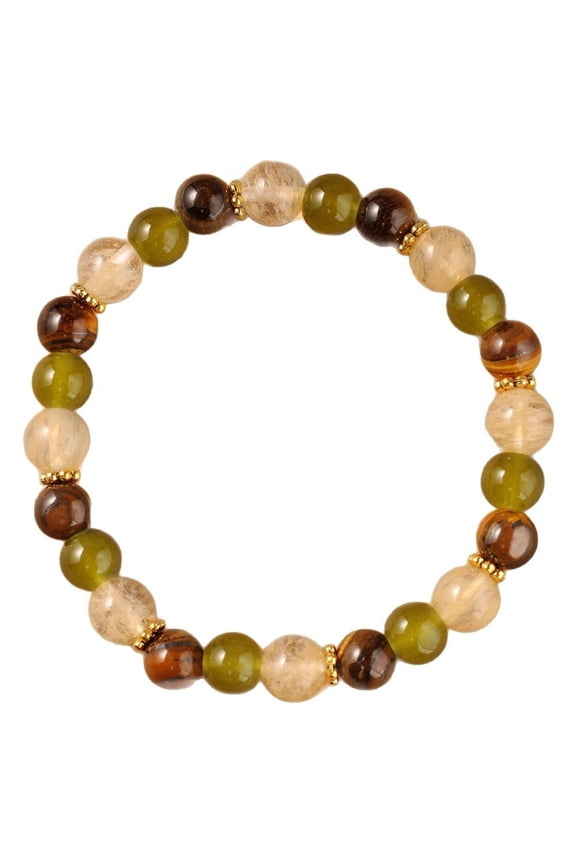 Healing Stone Stretch Bracelet - 8mm Natural Lava Rock & Afghanite Gemstone Beads for Positive Energy - Unisex Spiritual Jewelry for Meditation & Relaxation