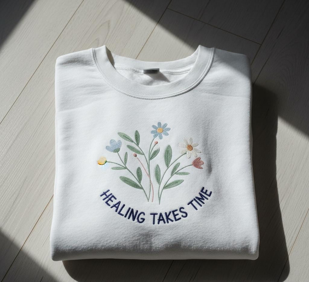 Women's 'You Are Enough' Floral Graphic Hoodie - Mental Health Aesthetic Sweatshirt With Pockets, Loose Fit