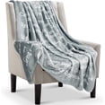 thumbnail image 1 of Healing Thoughts Throw Blanket | Positive Energy | Compassion | Warm Hugs| Inspirational Blanket | Get Well Gifts for Women | Comfort Chemo Blanket | Breast Cancer Gifts for Women | 50" x 60" Grey, 1 of 5