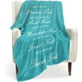 thumbnail image 1 of Healing Throw Blanket with Inspirational Thoughts and Prayers - Inspirational Religious Soft Throw Blanket - 60x80 Inch Throw Blankets Perfect Caring Gift for Women & Men-Teal, 1 of 6