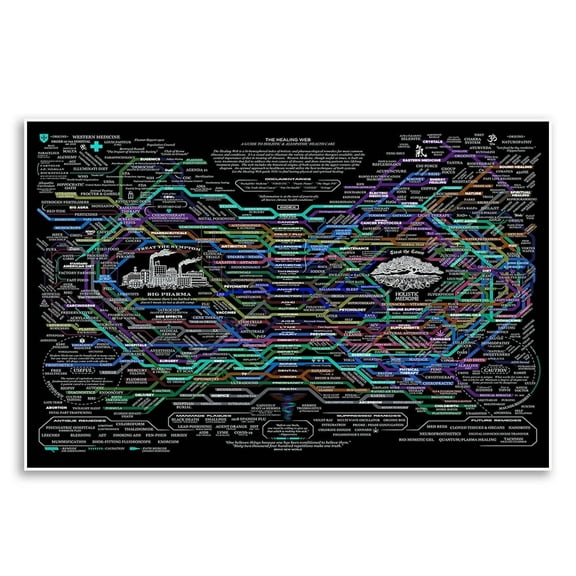 Healing Web Poster-16''x24'' Unframed Canvas Wall Art, Inspirational Mental Health Decor for Home ,Office