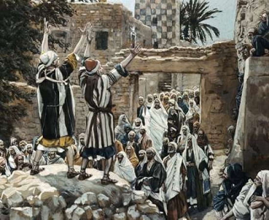 Healing of The Two Blind Men at Jericho Canvas Art - James Jacques Tissot (20 x 24)