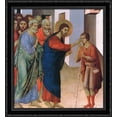 thumbnail image 1 of Healing the man born blind (Fragment) 28x32 Large Black Ornate Wood Framed Canvas Art by Duccio, 1 of 2