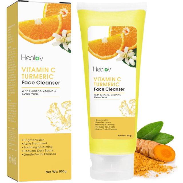 Healov Turmeric Face Wash Skin Brightening Turmeric Liquid Soap for