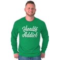 thumbnail image 1 of Health Addict Vegetarian Vegan Diet Long Sleeve TShirt Men Women Brisco Brands X, 1 of 5