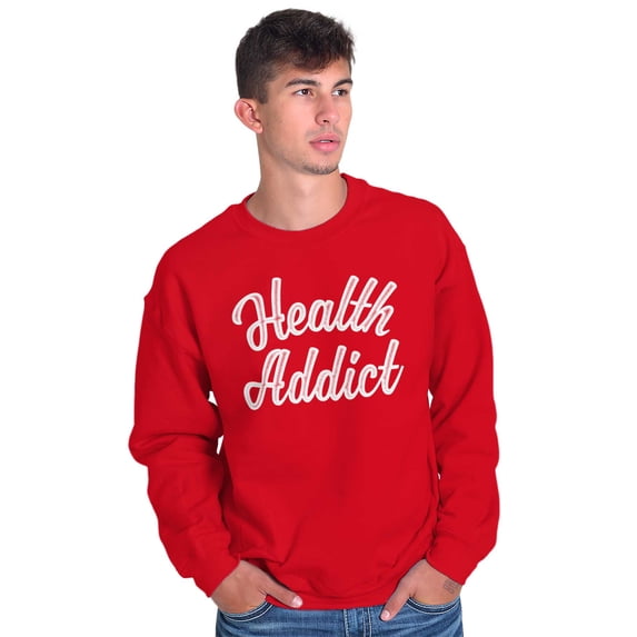 Health Addict Vegetarian Vegan Diet Sweatshirt for Men or Women Brisco Brands S