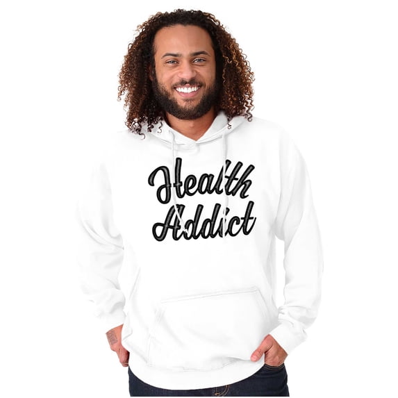 Health Addict Vegetarian Vegan Diet Unisex Plus Fleece Graphic Hoodie Brisco Brands 3X