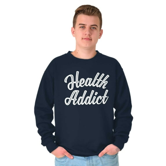 Health Addict Vegetarian Vegan Diet Unisex Plus Fleece Graphic Sweatshirt Brisco Brands 4X