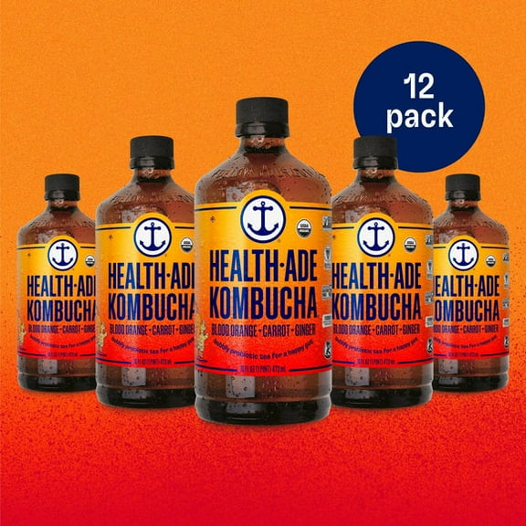 Health-Ade Kombucha, Blood Orange-Carrot-Ginger - 12 Pack