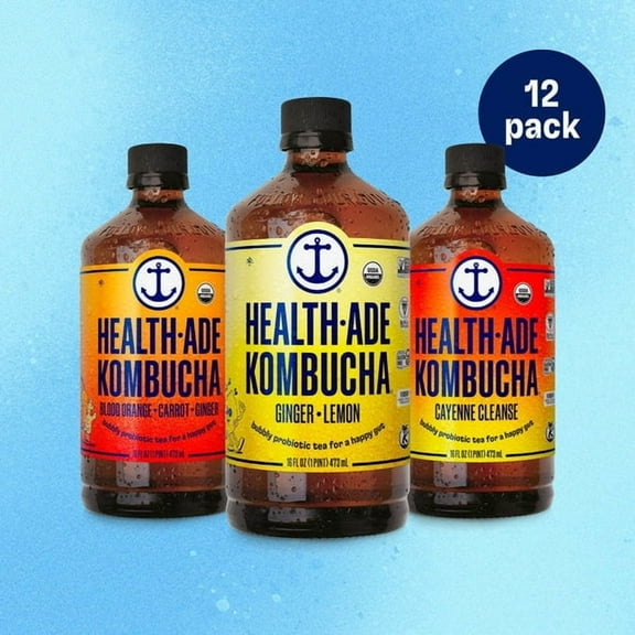 Health-Ade Kombucha, Ginger Lovers Variety - 12 Pack
