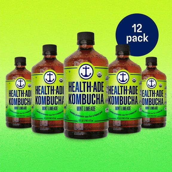 Health-Ade Kombucha, Mint Limeade - 12 Pack