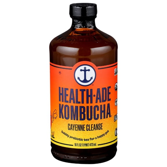 Health Ade Organic Cayenne Cleanse Kombucha, 16 Fluid Ounce -- 12 per Case.