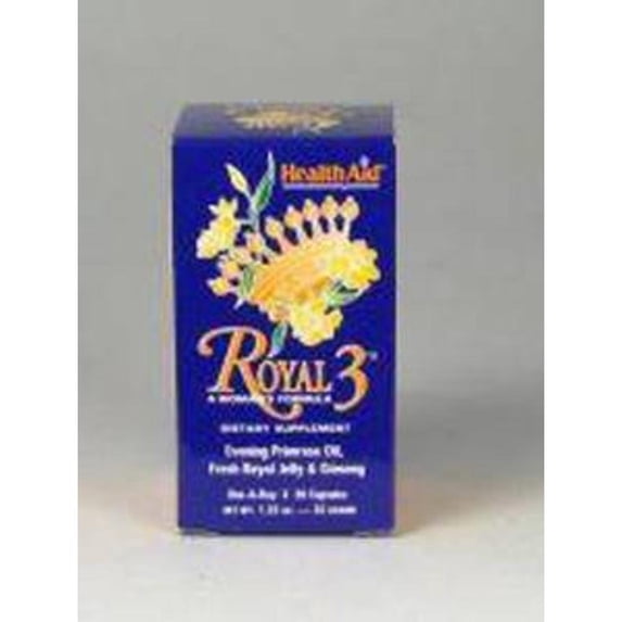 Health Aid America - Royal 3 Woman's Formula 30 Capsules 6043 Exp.2.19+ ASD