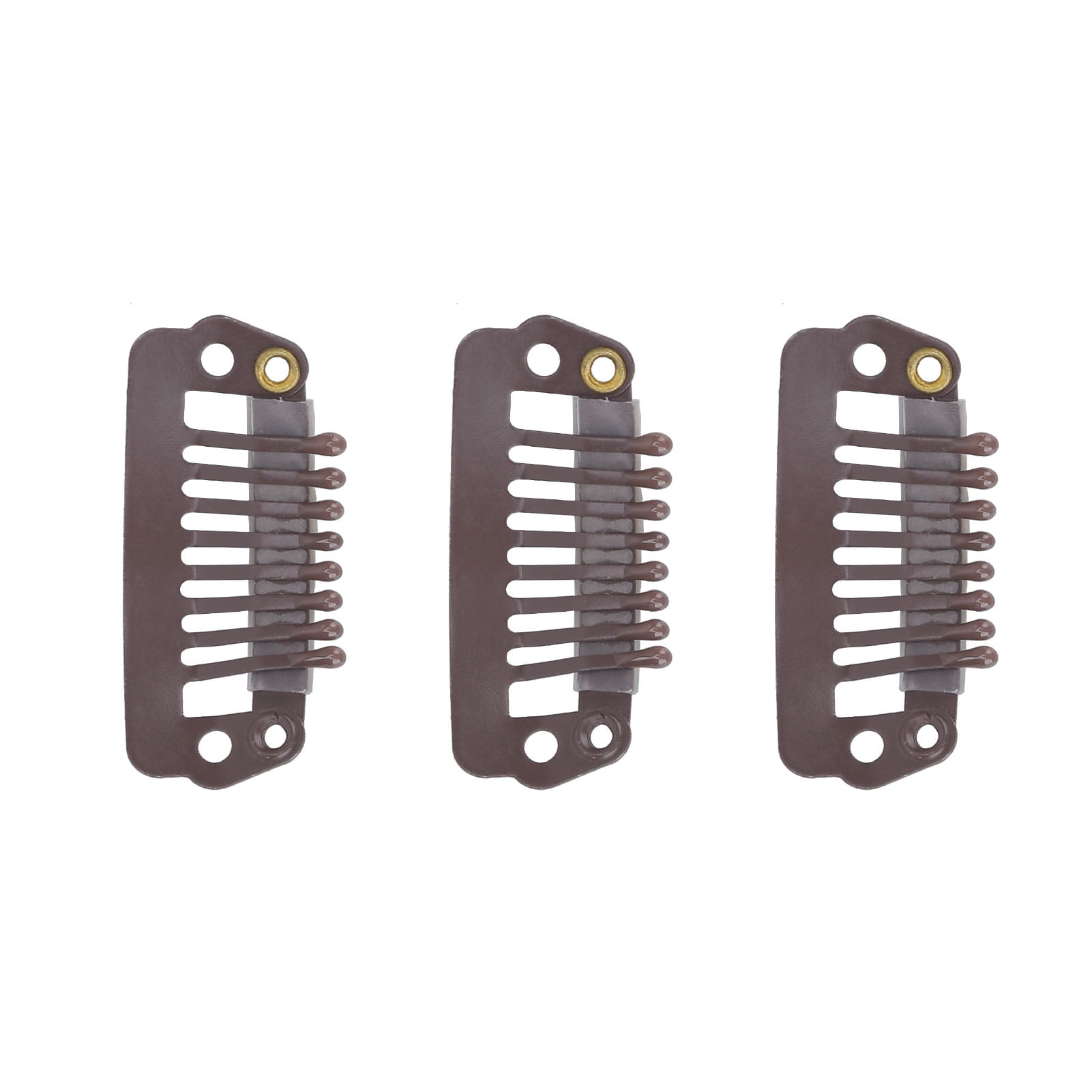 Health and Beauty 50pcs 8 Tips 8 Teeth Snap Comb Wig Clips Stainless